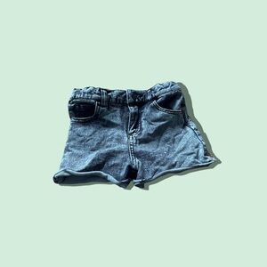 Toddler Girl Afton Street Black Acid Wash Snap Front Zip Up Shorts Size 3T